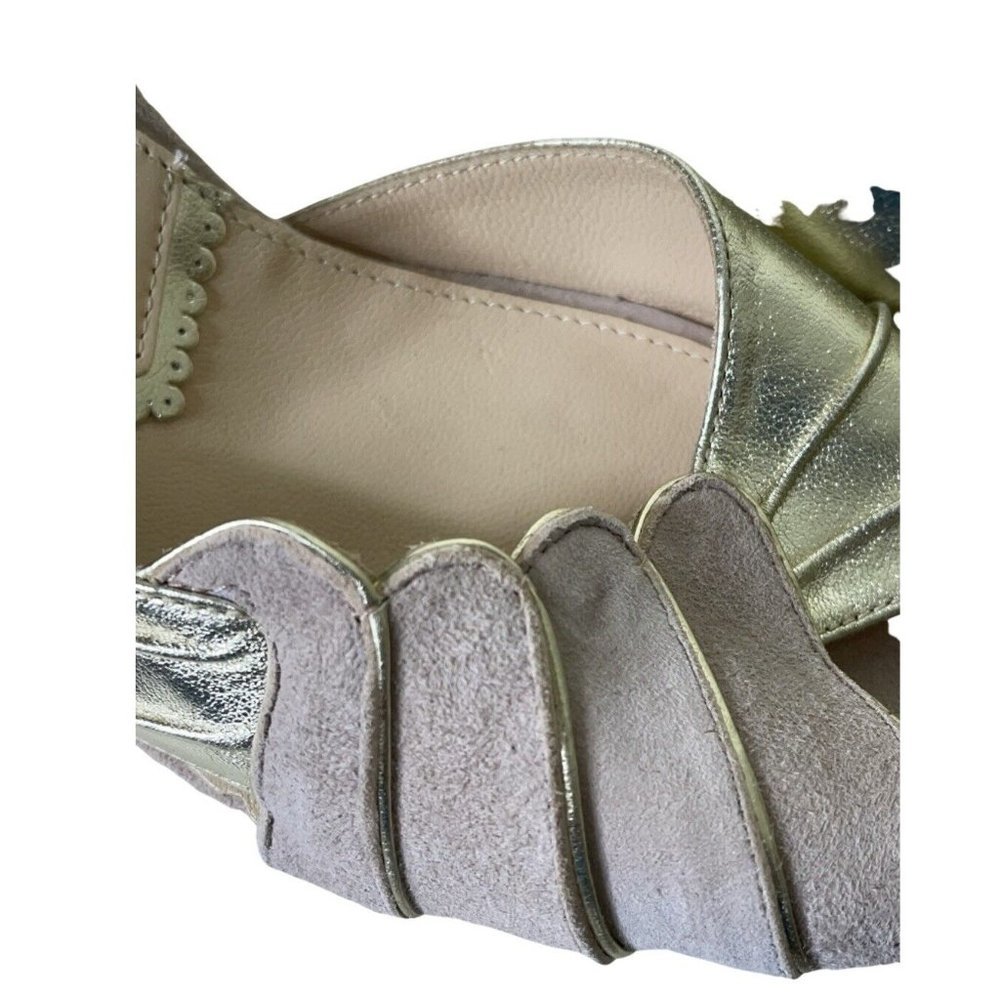 Bhldn Rachel Simpson Pink Gold Metallic Caramia Heels Shoes Bridal Size 40 9 NEW - Picture 6 of 7